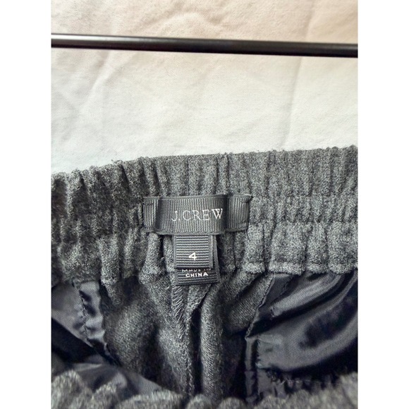 J.Crew Womens Wool Blend Jogger Pants Charcoal Gray Heather Size 4 Drawstring - Picture 5 of 9